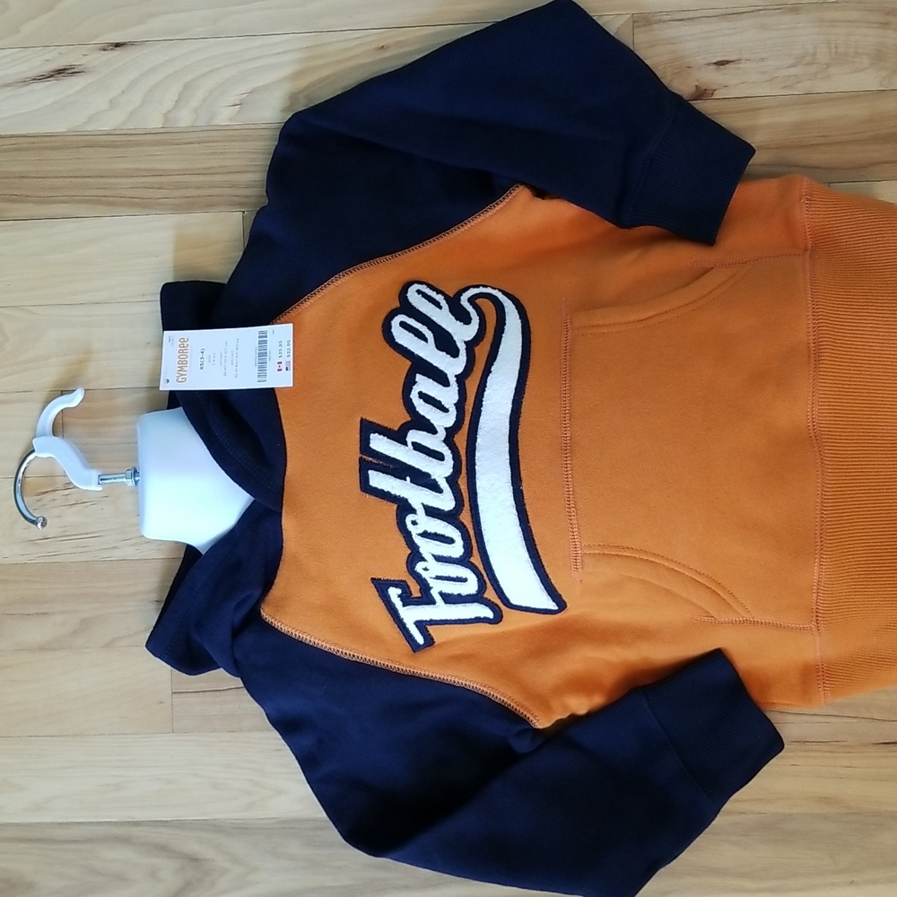 Gymboree Boys XS (3-4) Football Sports Hoodie